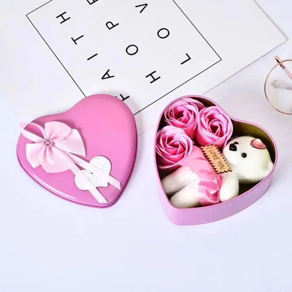 Bear Rose Gift Box Romantic Flower Bear Bouquet Party Decoration - USMGD0195 AliExpress-Dropship