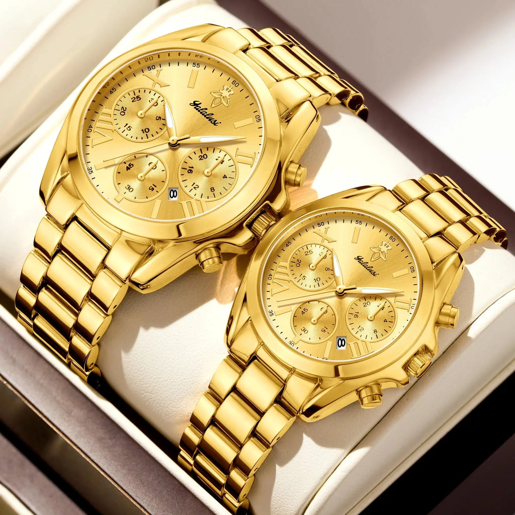 Gold Luxury Couple Watch Box Watch Remover Vacuum Plating - USMJ0253 AliExpress-Dropship