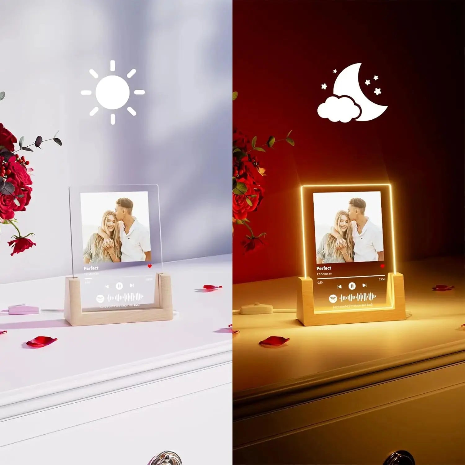 Spotify Music Plaque Gifts for Personalized Acrylic Photo Frame Lamp Couple - USMGD0202 AliExpress-Dropship
