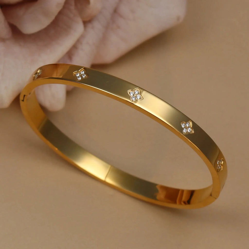 New Opal, Crystal Stainless Steel Bracelet Party Pair Bangles - USMJ0263 AliExpress-Dropship