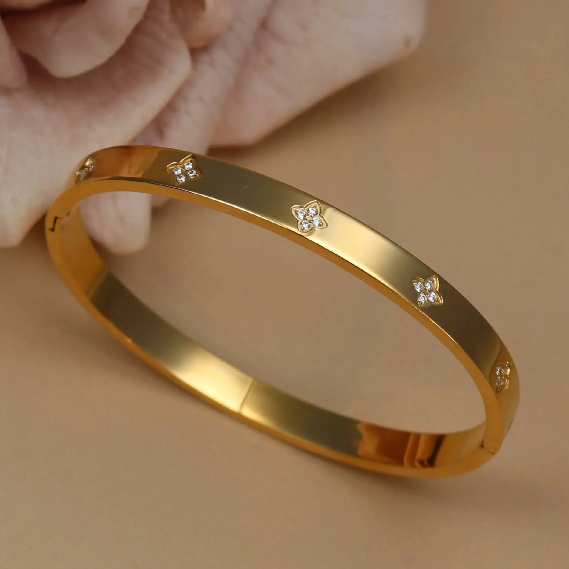 New Opal, Crystal Stainless Steel Bracelet Party Pair Bangles - USMJ0263 AliExpress-Dropship