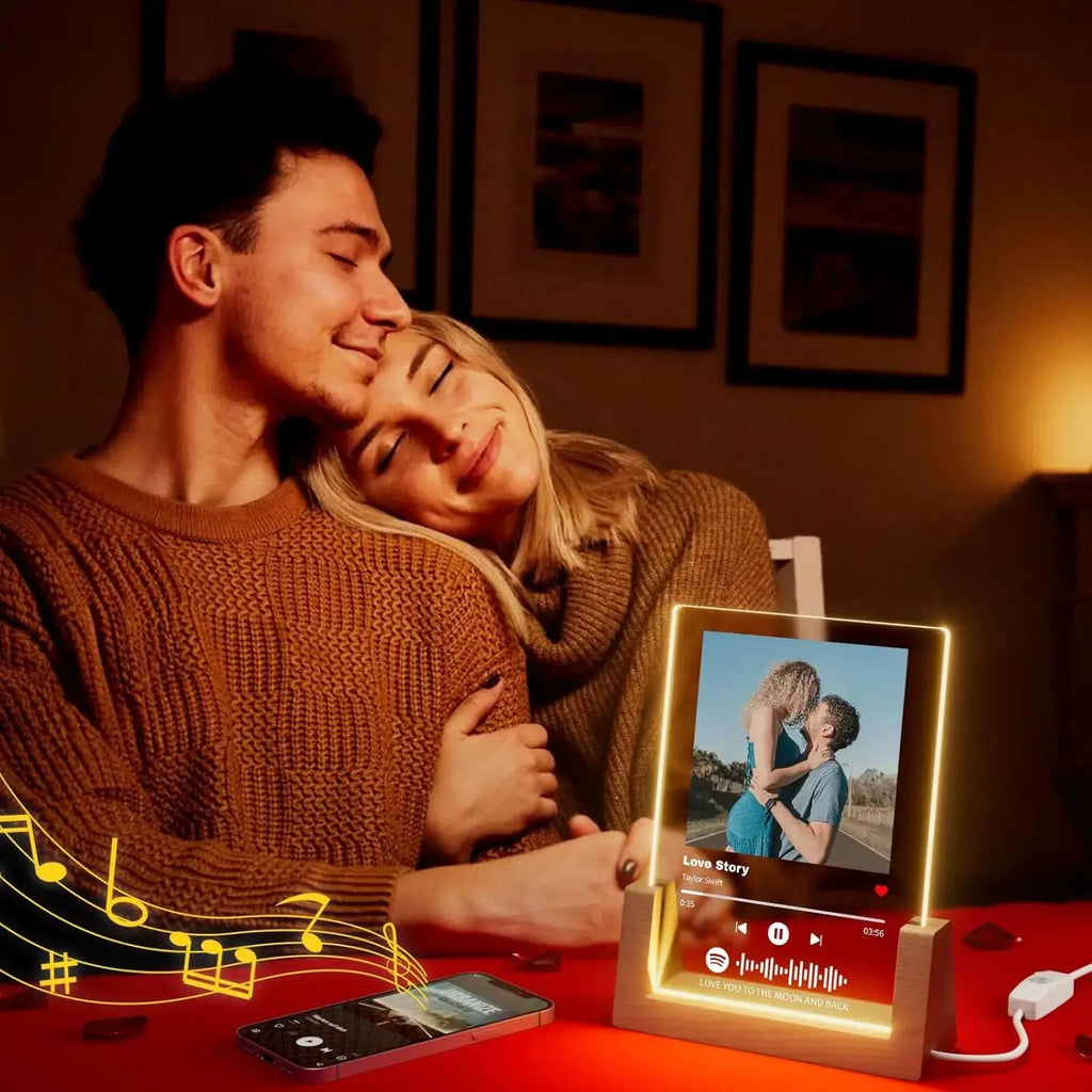 Spotify Music Plaque Gifts for Personalized Acrylic Photo Frame Lamp Couple - USMGD0202 AliExpress-Dropship
