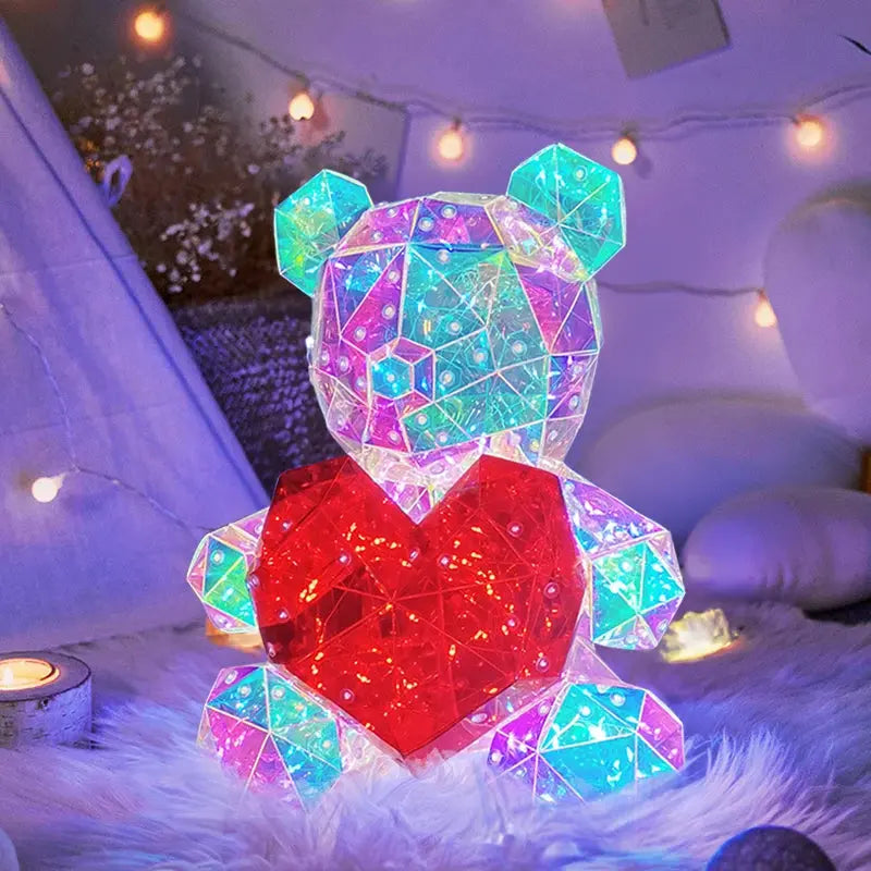 Colorful Glowing Bear 30CM High Fantasy LED Little Bear Lamp - USMJ0252 AliExpress-Dropship