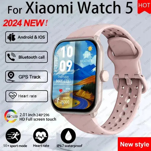 Xiaomi Watch 5 Men Women HD AMOLED Screen Heart - ON SALE 10% Discount - USMW0296 AliExpress