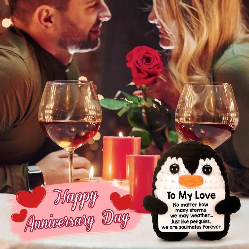 To My Love Handmade Crochet Penguin Valentine's Day - USMGD0207 AliExpress-Dropship