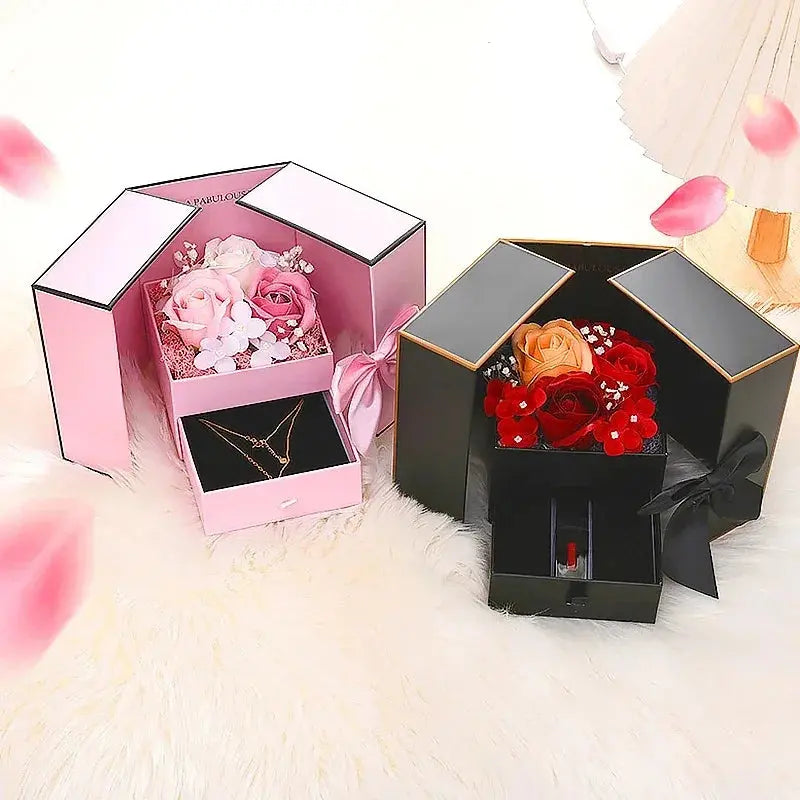 Valentine's Day Double Door Rose Jewelry Gift Box - USMGD0180 AliExpress-Dropship
