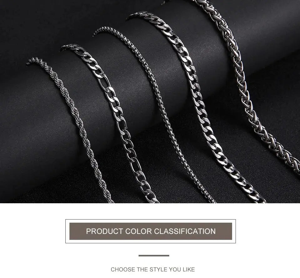 Cuban Chain Stainless Steel Necklaces for Men - USMJ0224 AliExpress-Dropship