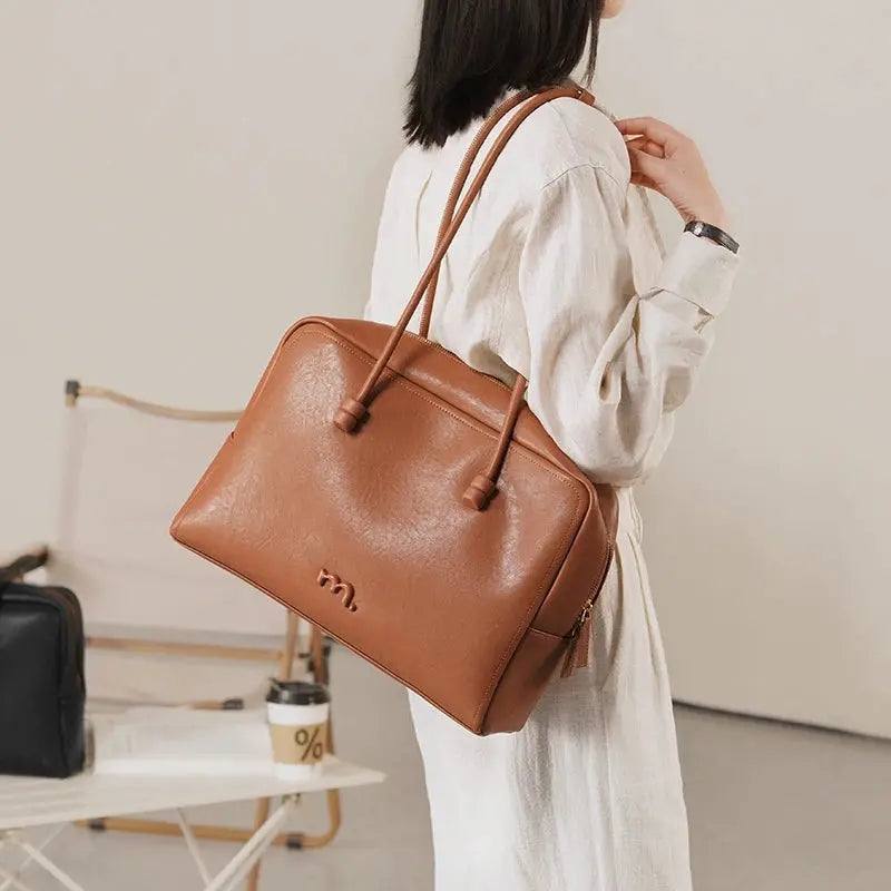 Large Briefcase Retro Women Boston Bag Fashion - USMJ0266 AliExpress-Dropship