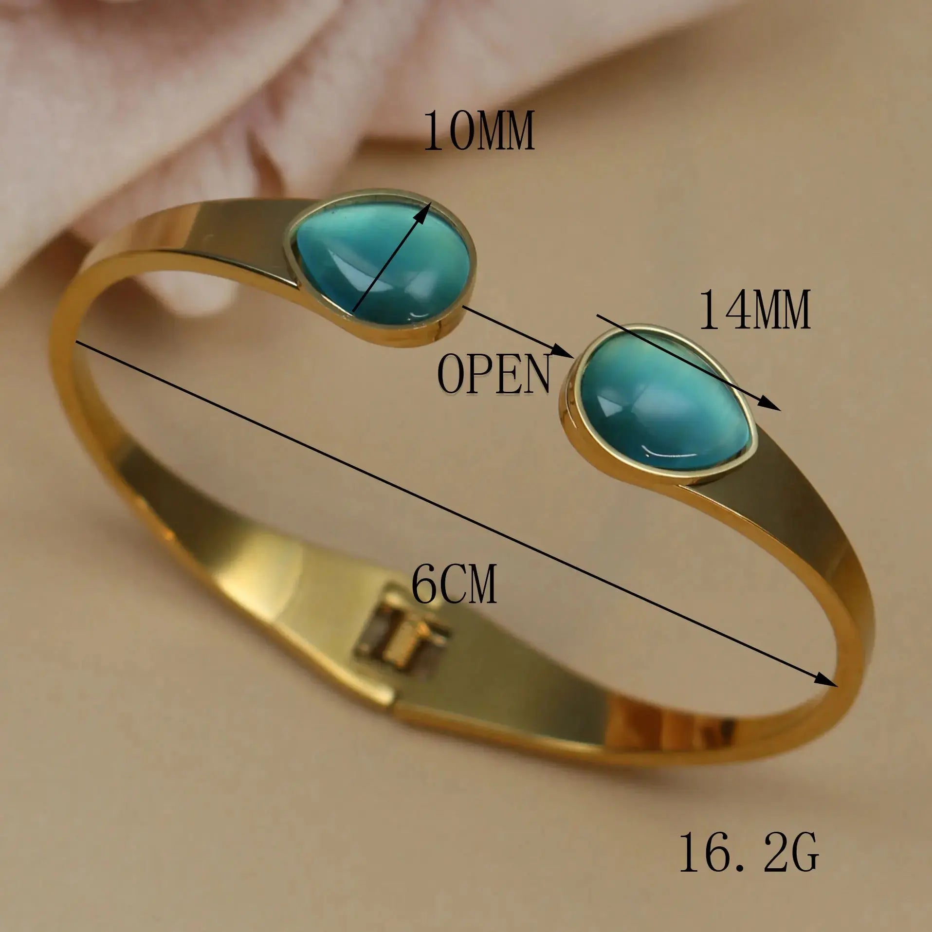 New Opal, Crystal Stainless Steel Bracelet Party Pair Bangles - USMJ0263 AliExpress-Dropship