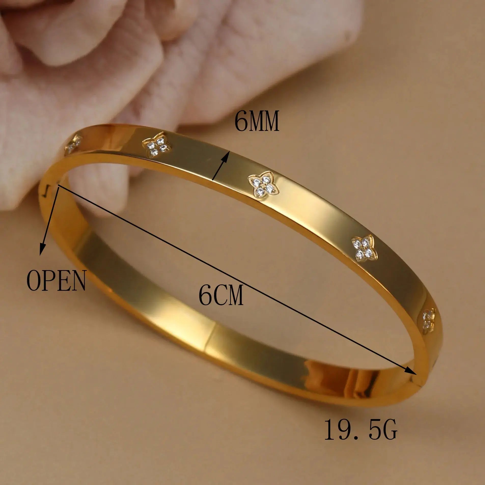 New Opal, Crystal Stainless Steel Bracelet Party Pair Bangles - USMJ0263 AliExpress-Dropship