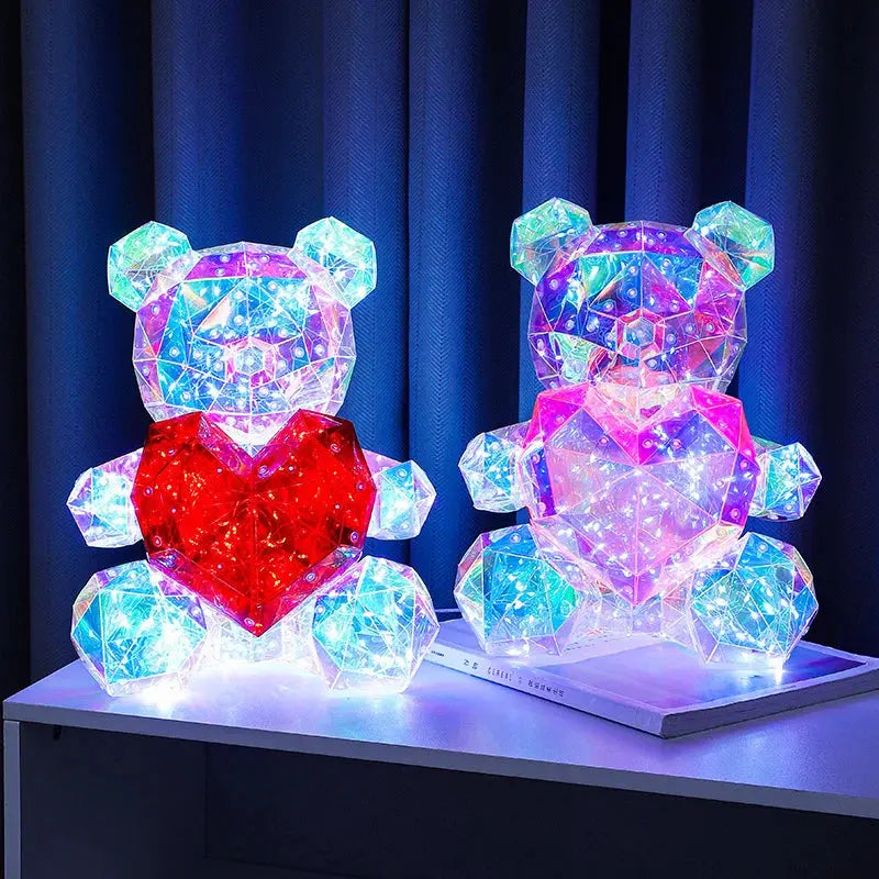 Colorful Glowing Bear 30CM High Fantasy LED Little Bear Lamp - USMJ0252 AliExpress-Dropship