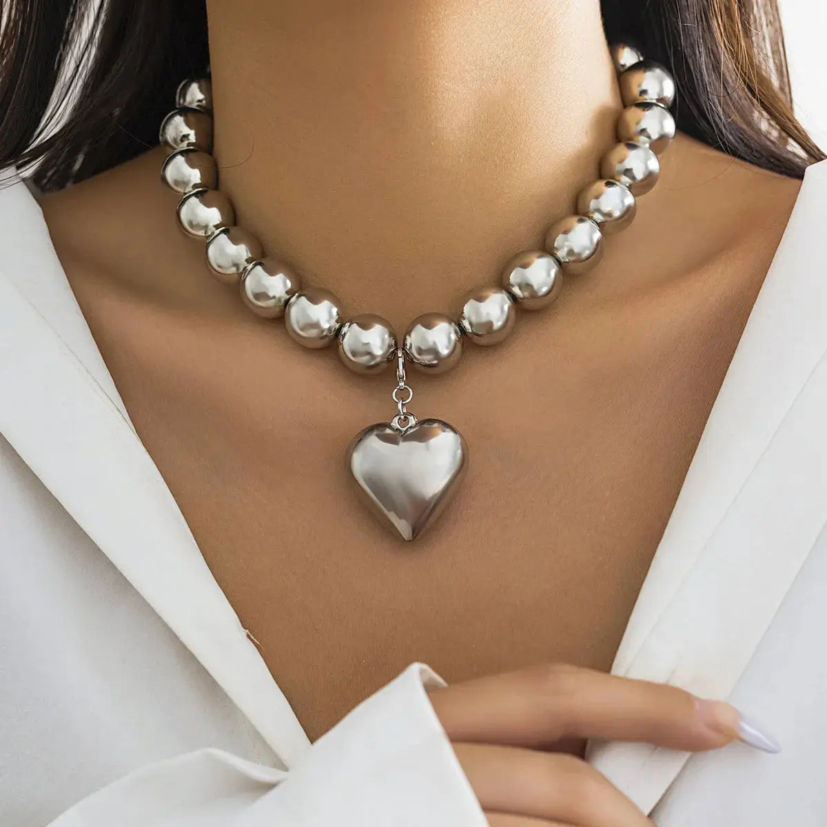 Heart Pendant Necklace for Women Trendy Choker Collar - USMJ0274 AliExpress-Dropship
