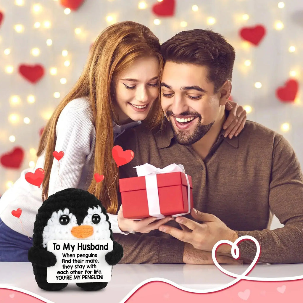 To My Love Handmade Crochet Penguin Valentine's Day - USMGD0207 AliExpress-Dropship