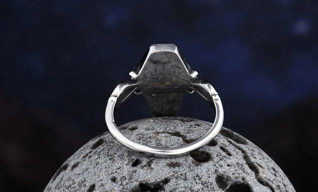 New Fashion Coffin Ring with Flower and Red Epoxy for Man Women - USMJ0201 AliExpress-Dropship