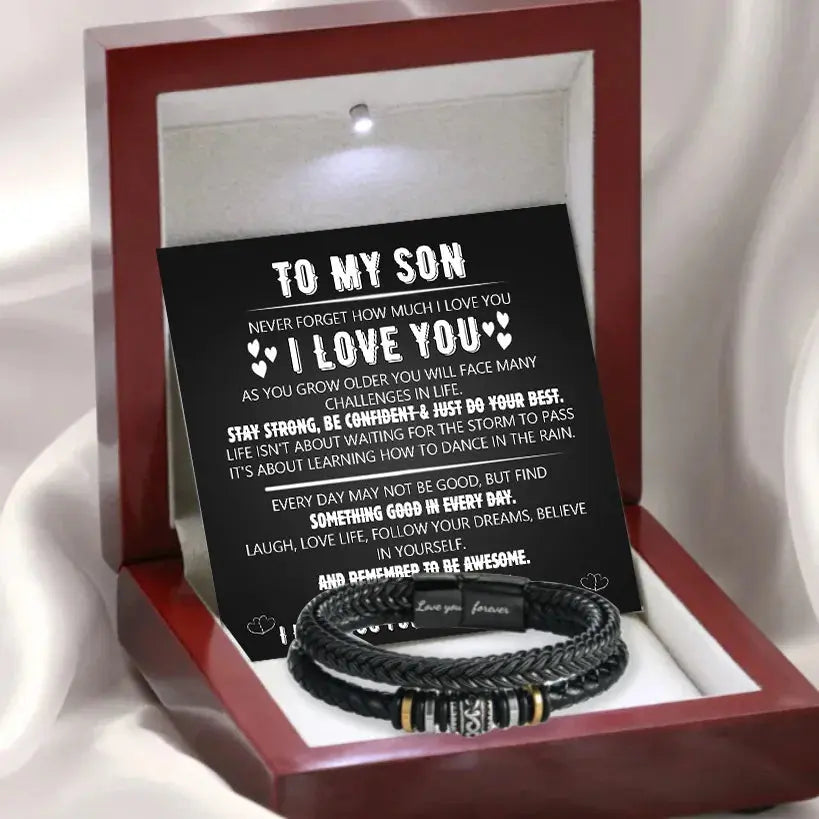 Stainless Steel Bracelet to My Son Bracelet for Men - USMJ0276 AliExpress-Dropship