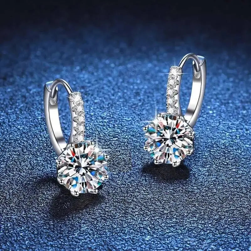 Moissanite Classic Classy Clip Earrin for Commute Party - USMJ0251 AliExpress-Dropship