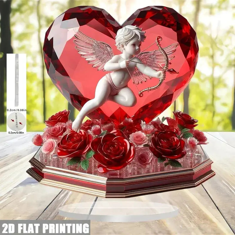 Cupid and Rose Heart Decoration, Red Flower - USMGD0257 AliExpress-Dropship