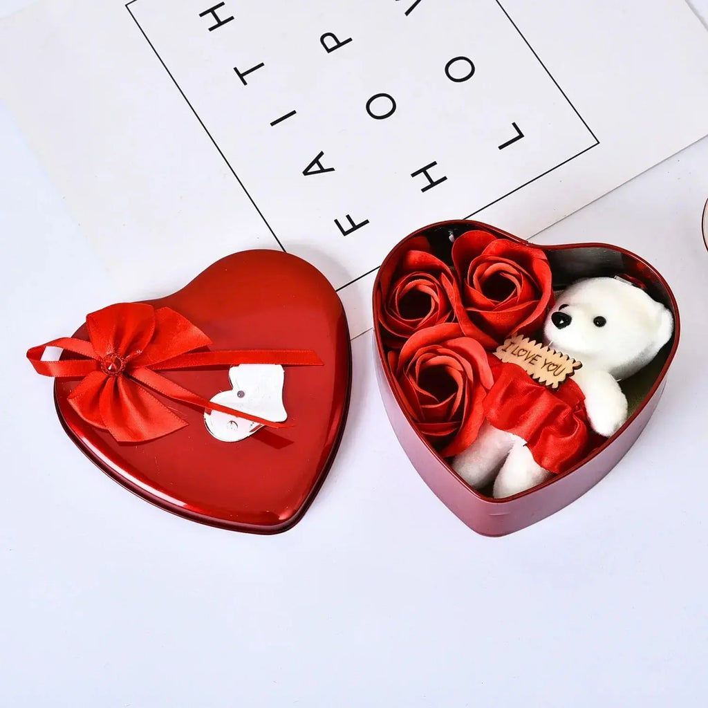Bear Rose Gift Box Romantic Flower Bear Bouquet Party Decoration - USMGD0195 AliExpress-Dropship