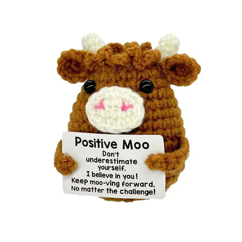 Handmade Positive Crochet Cute Cow Emotional Decorations - USMGD0193 AliExpress-Dropship