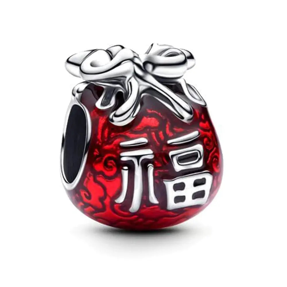 Gift Rose Lucky Bag Love Heart Dangle Charm Fit Bracelet - USMJ0216 AliExpress-Dropship