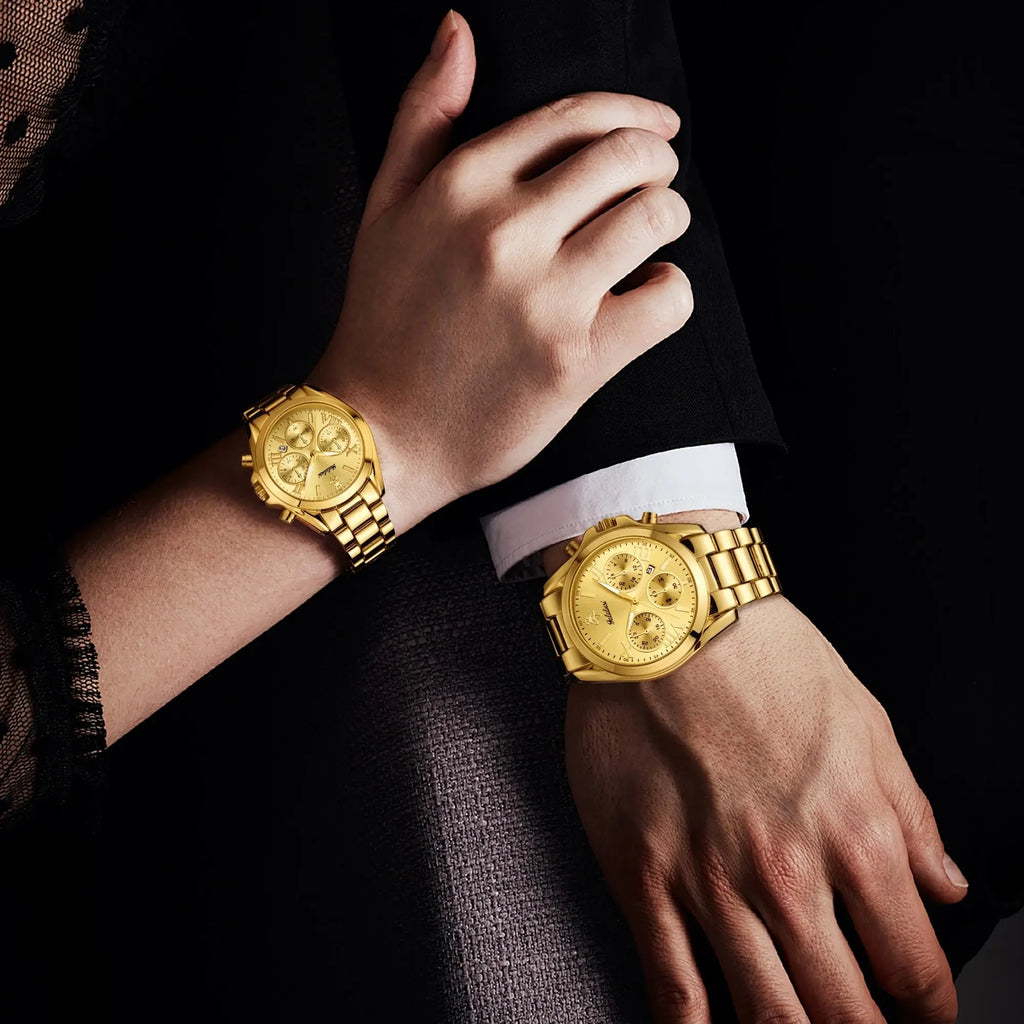 Gold Luxury Couple Watch Box Watch Remover Vacuum Plating - USMJ0253 AliExpress-Dropship