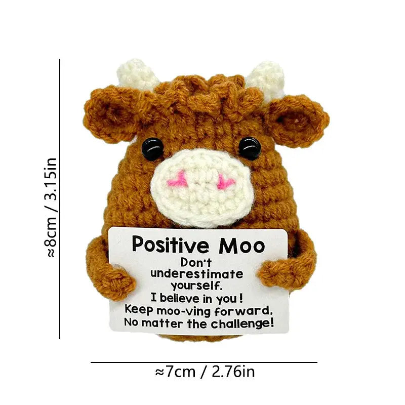 Handmade Positive Crochet Cute Cow Emotional Decorations - USMGD0193 AliExpress-Dropship