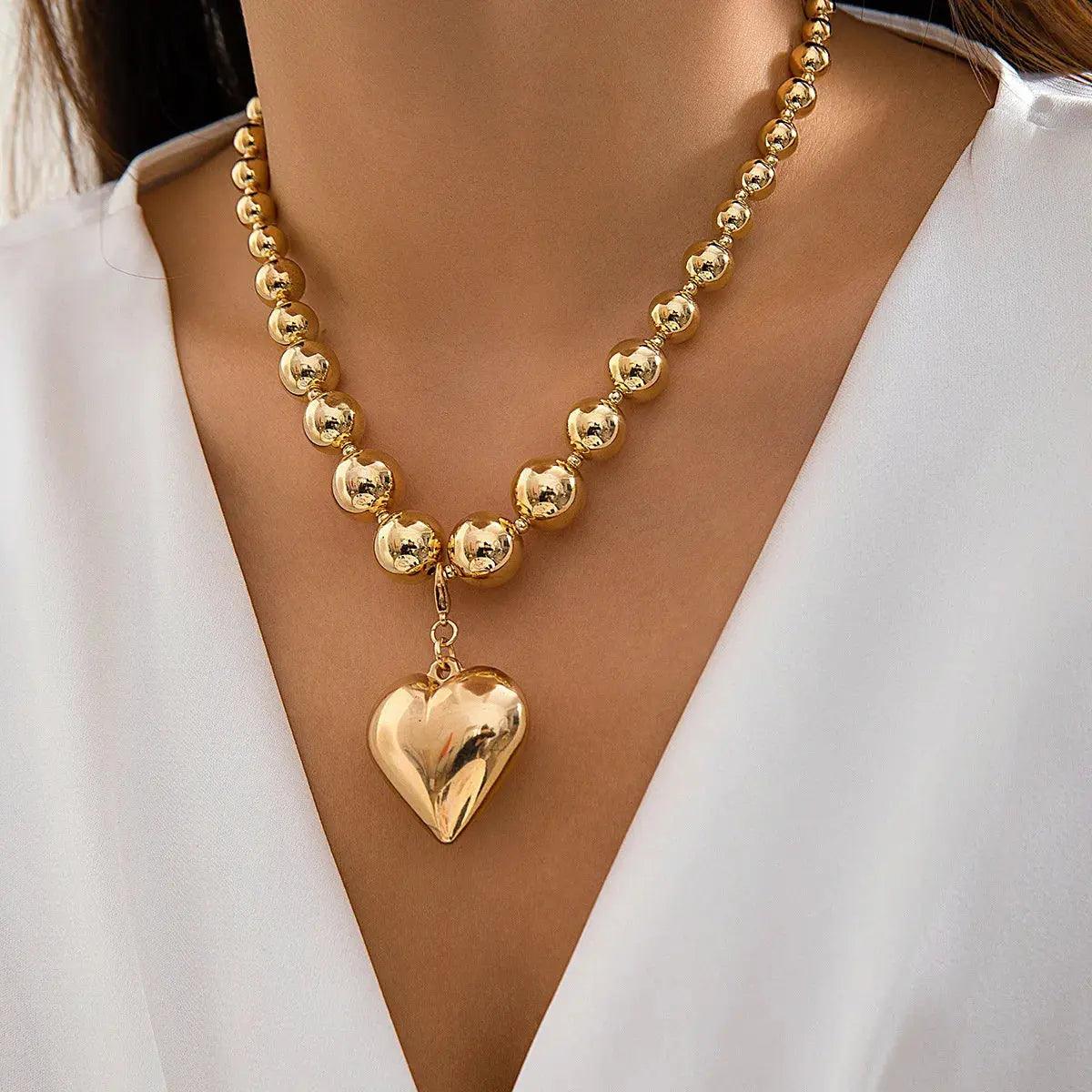 Heart Pendant Necklace for Women Trendy Choker Collar - USMJ0274 AliExpress-Dropship