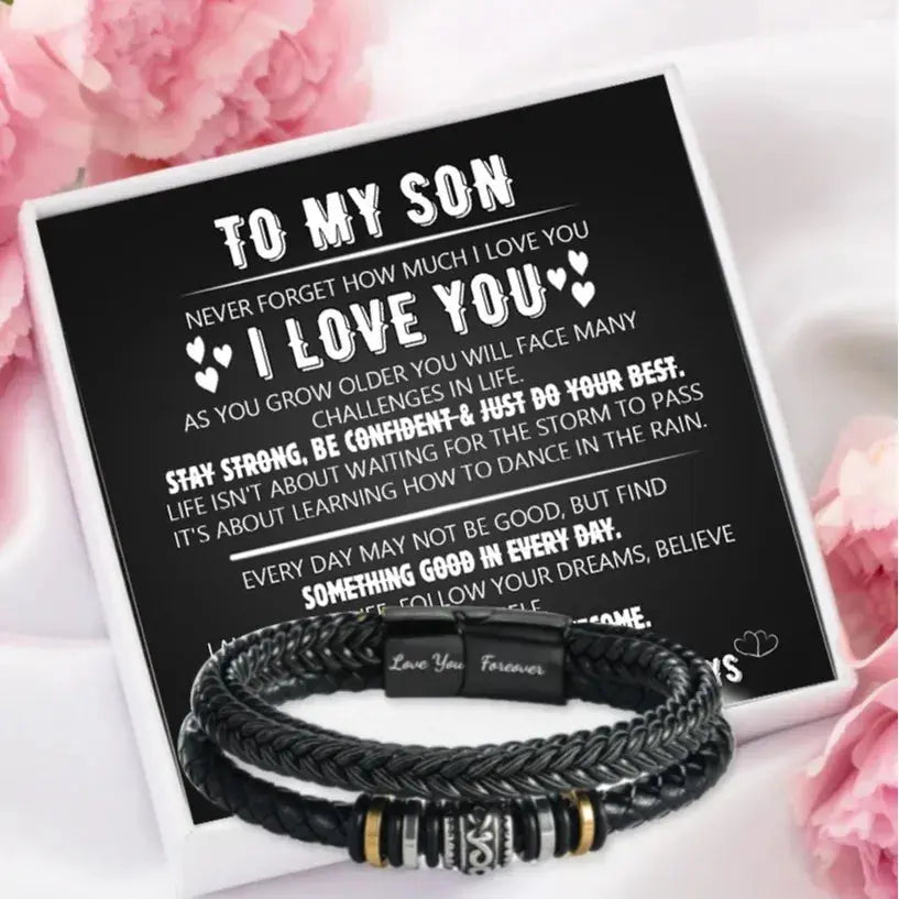 Stainless Steel Bracelet to My Son Bracelet for Men - USMJ0276 AliExpress-Dropship
