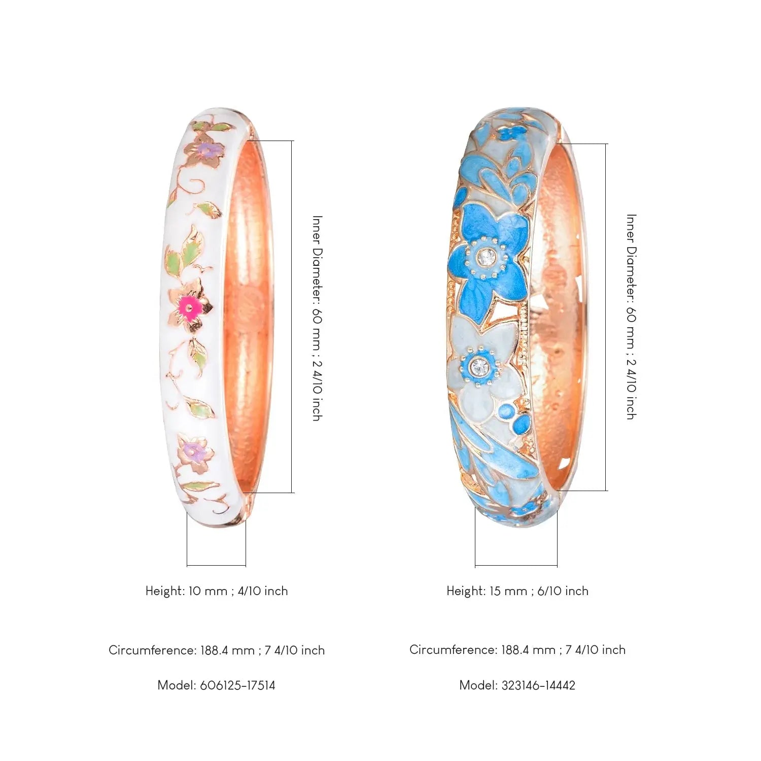 Bangle For Women Double Enamel Bangle Set Cloisonne - USMJ0265 AliExpress-Dropship