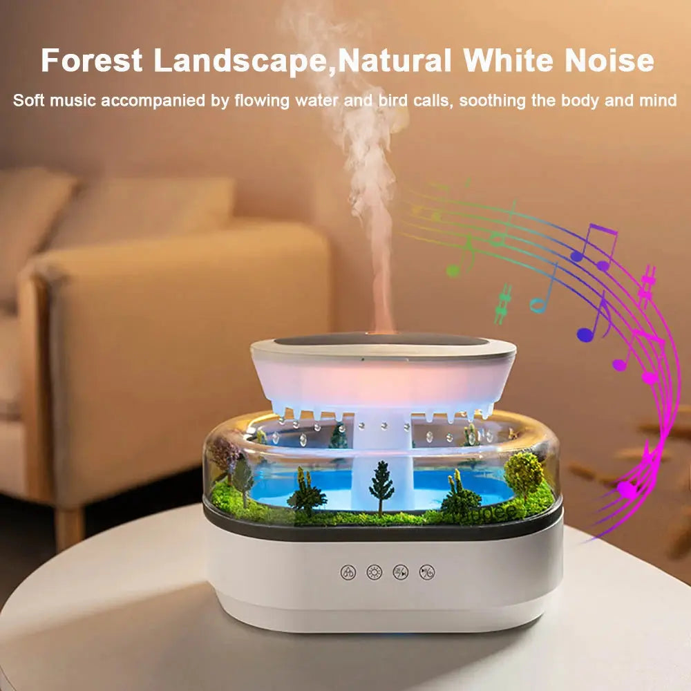 Aroma Humidifier Raindrop Air Humidifier Colorful Light White Noise - USMOD0112 AliExpress