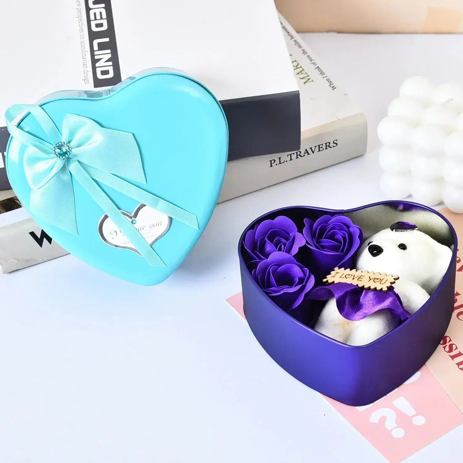 Bear Rose Gift Box Romantic Flower Bear Bouquet Party Decoration - USMGD0195 AliExpress-Dropship