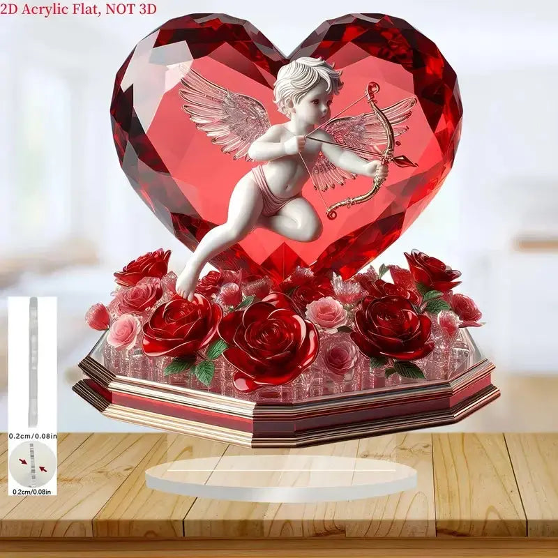 Cupid and Rose Heart Decoration, Red Flower - USMGD0257 AliExpress-Dropship