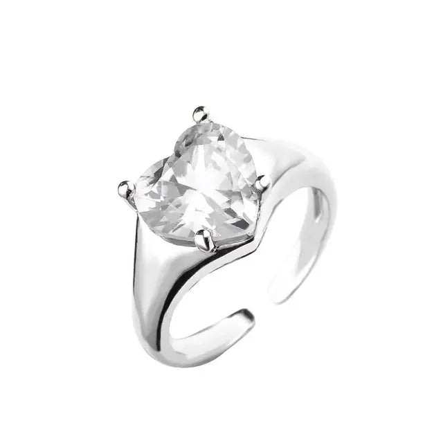 5A heart shape CZ iced out bling heart CZ tennis necklace - USMJ0250