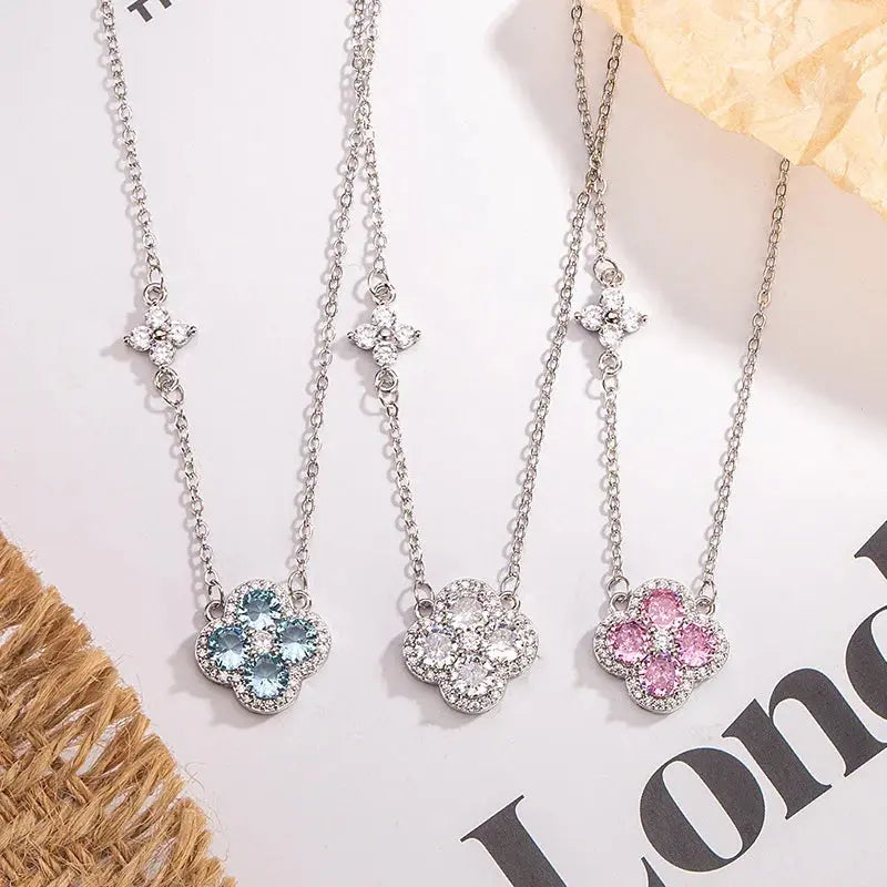 Lucky Four-leaf Clover Pendant Necklace for Women - USMJ0225 AliExpress-Dropship
