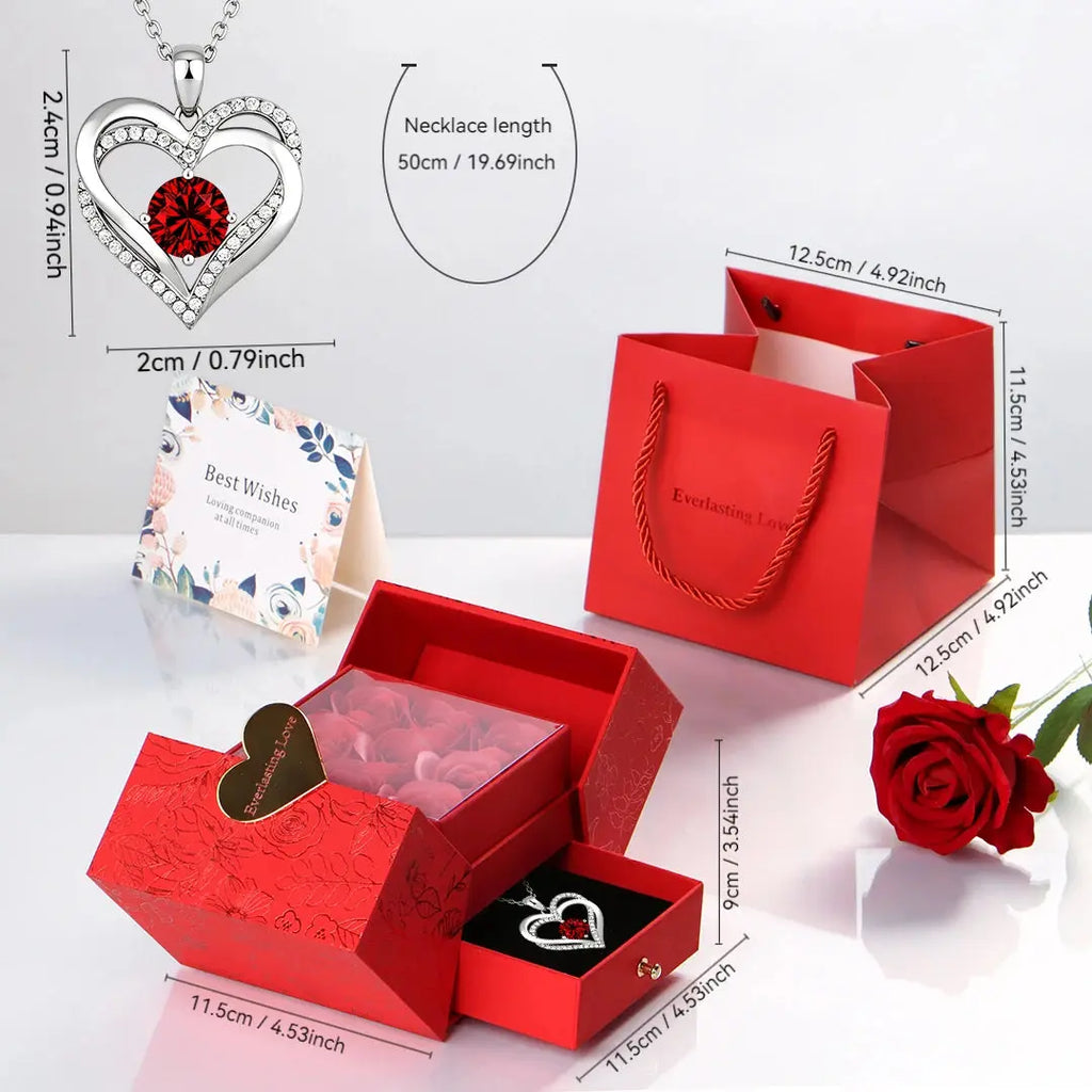 Elegant Rose Jewelry Gift Set with Necklace - Present for Her - USMJ0205 AliExpress-Dropship
