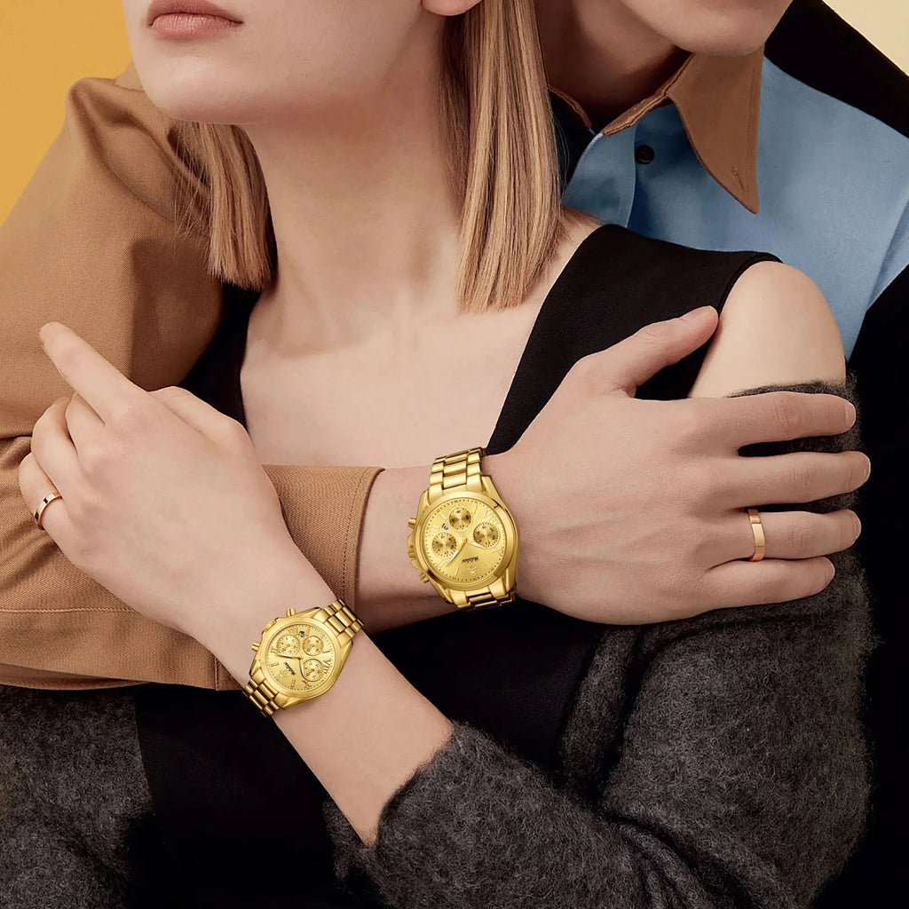 Gold Luxury Couple Watch Box Watch Remover Vacuum Plating - USMJ0253 AliExpress-Dropship