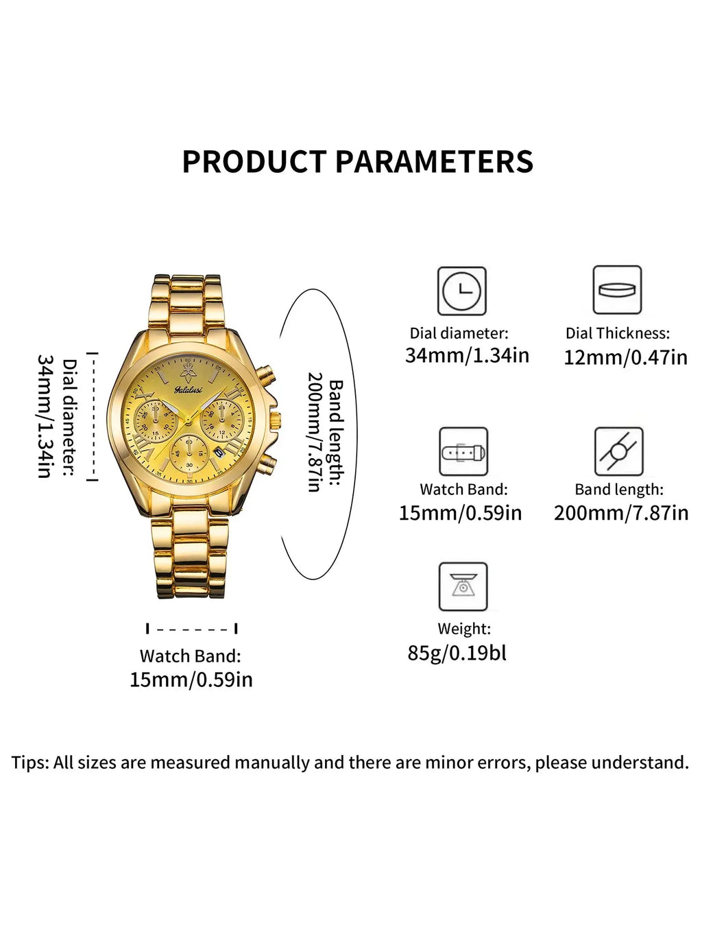 Gold Luxury Couple Watch Box Watch Remover Vacuum Plating - USMJ0253 AliExpress-Dropship