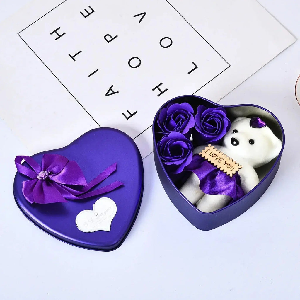 Bear Rose Gift Box Romantic Flower Bear Bouquet Party Decoration - USMGD0195 AliExpress-Dropship