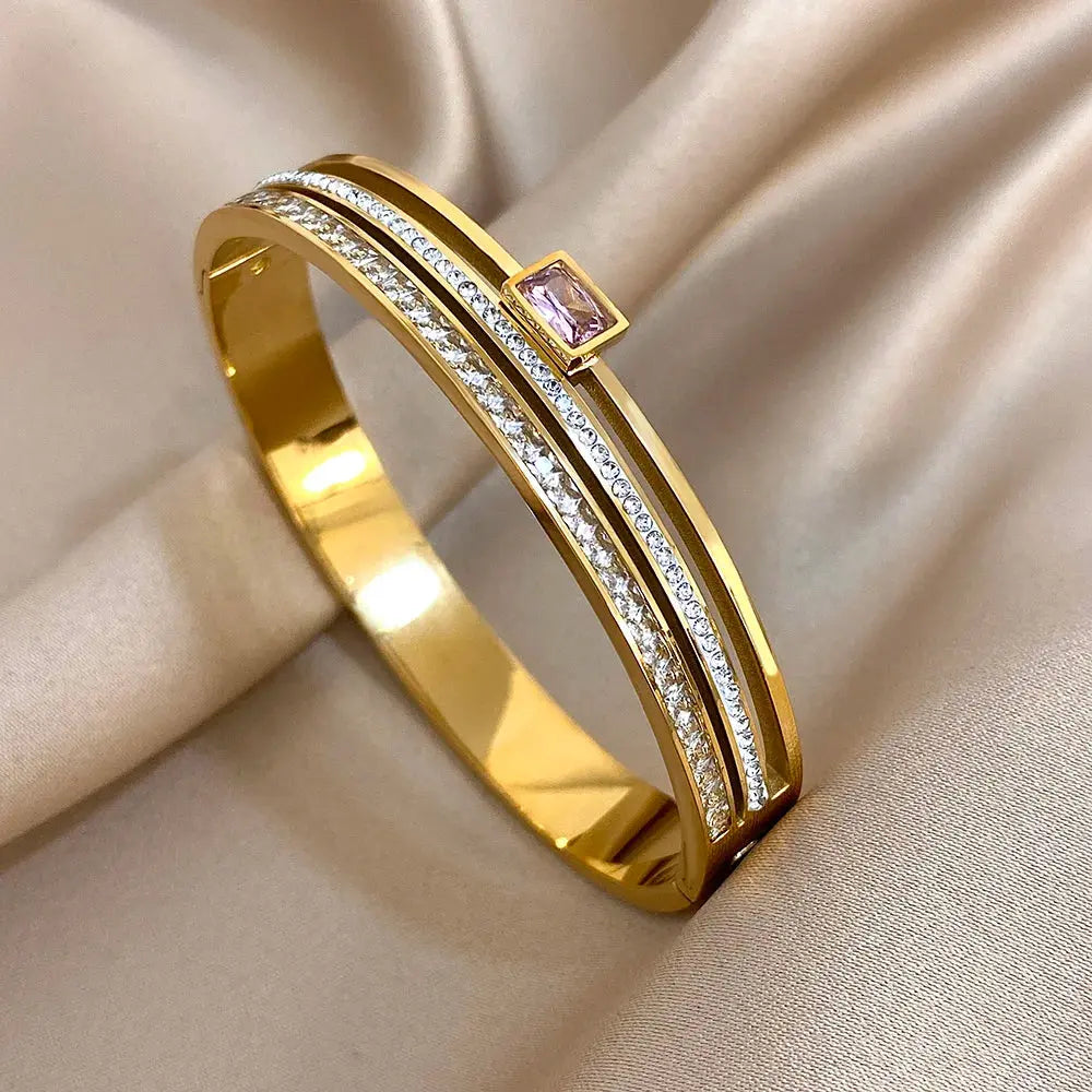 Cuff Bracelet for Women Men's Gold Silver Color - USMP0218 AliExpress-Dropship