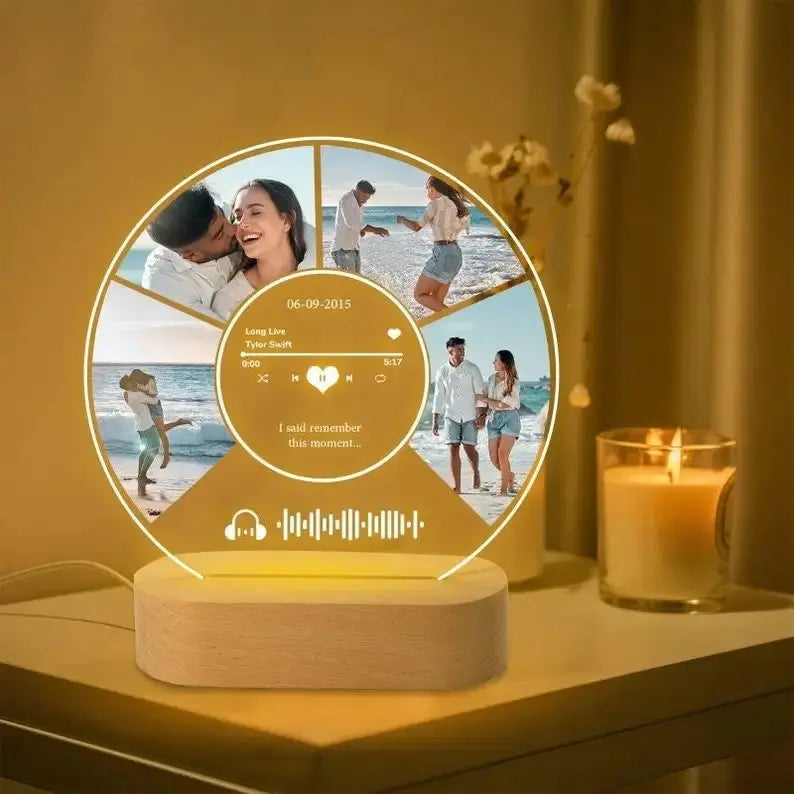 Spotify Music Plaque Gifts for Personalized Acrylic Photo Frame Lamp Couple - USMGD0202 AliExpress-Dropship