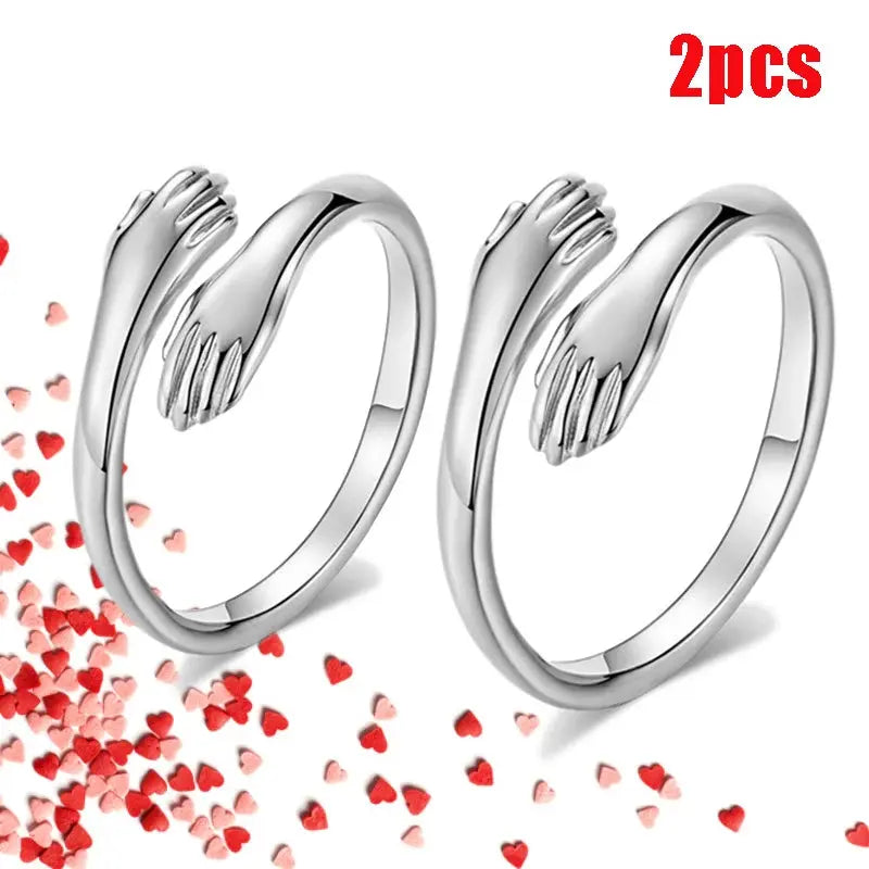 Gift Love Hug Open Ring Retro Simple Rings Letter Finger Ring Unisex - USMJ-0210 AliExpress-Dropship
