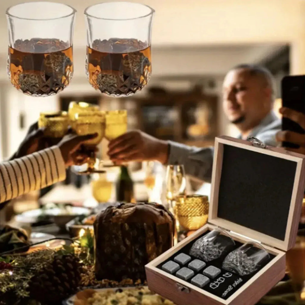 Whiskey Stones Glasses Set Granite Ice Cube For Whisky - USMGD0211 AliExpress-Dropship