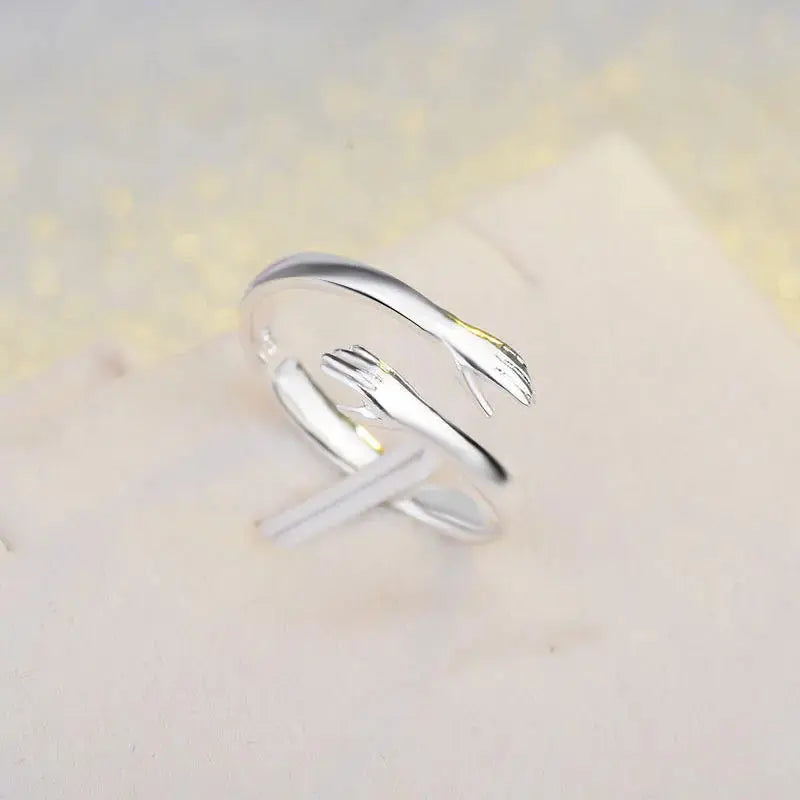 Gift Love Hug Open Ring Retro Simple Rings Letter Finger Ring Unisex - USMJ-0210 AliExpress-Dropship