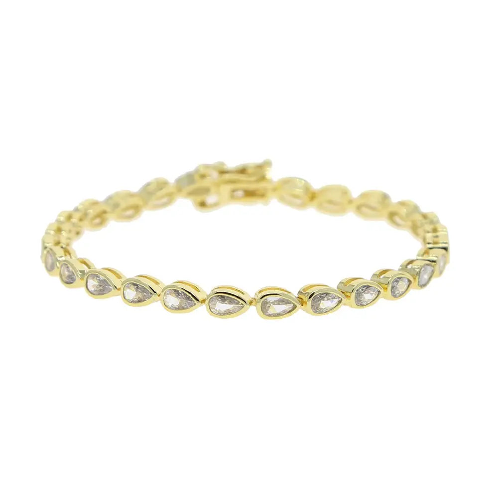 Bezel Cubic Zirconia 5A CZ Tennis Chain Bracelet - USMJ0227 AliExpress-Dropship