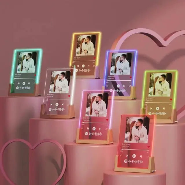 Spotify Music Plaque Gifts for Personalized Acrylic Photo Frame Lamp Couple - USMGD0202 AliExpress-Dropship