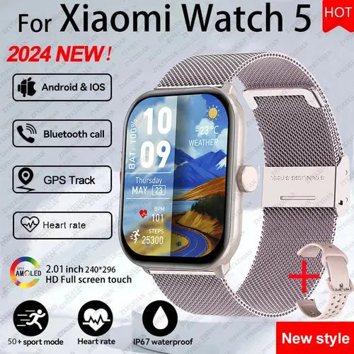 Xiaomi Watch 5 Men Women HD AMOLED Screen Heart - ON SALE 10% Discount - USMW0296 AliExpress