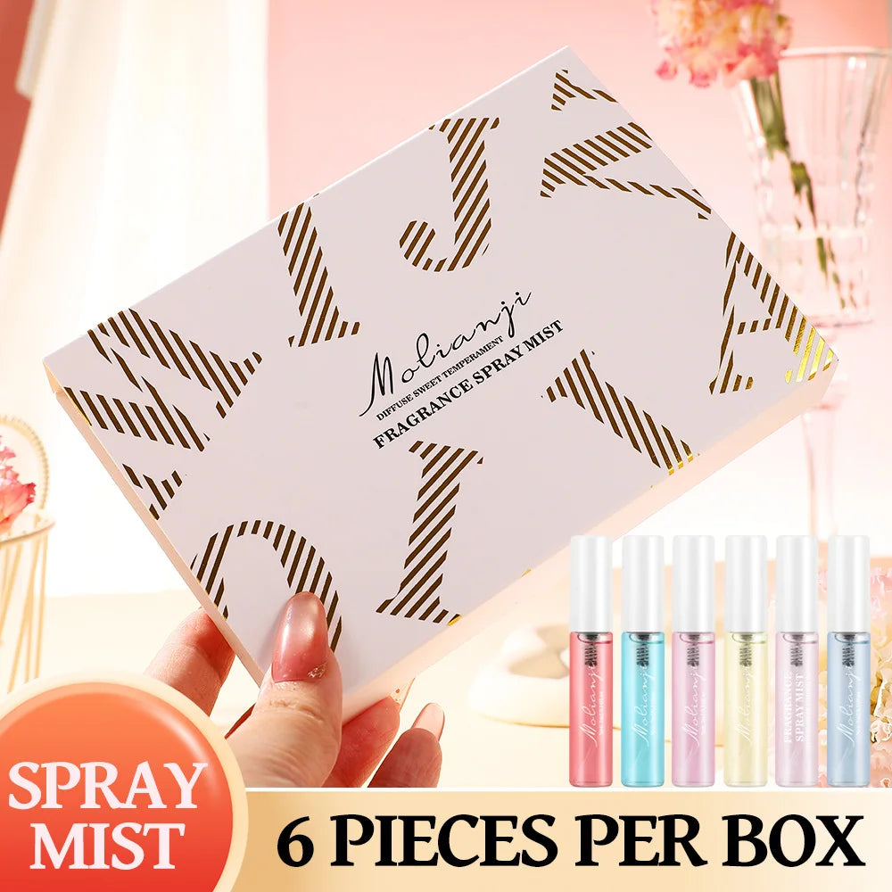 6PCS Alcohol-Free Perfume Set Premium Fragrance Spray Gift Box - USMP0139