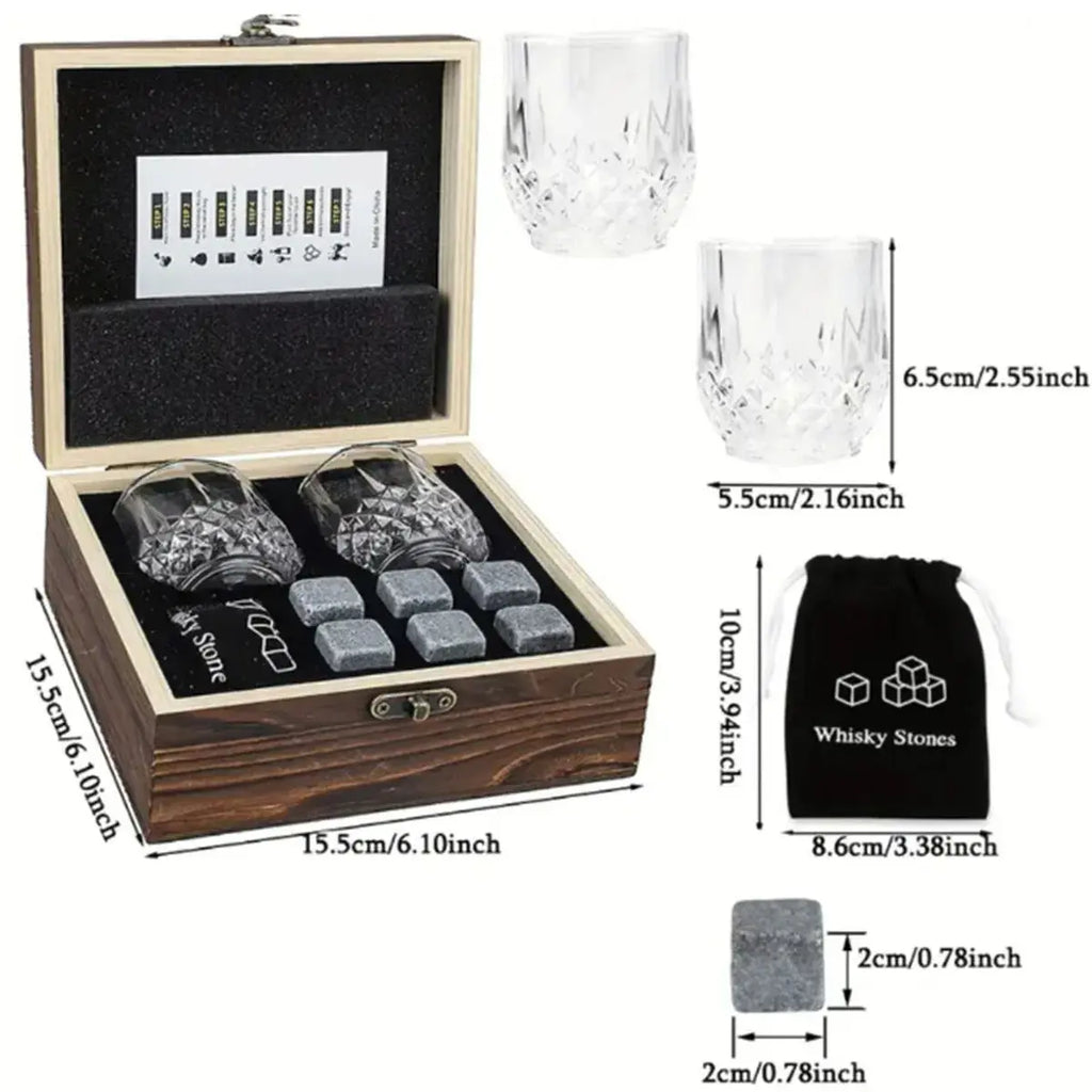 Whiskey Stones Glasses Set Granite Ice Cube For Whisky - USMGD0211 AliExpress-Dropship