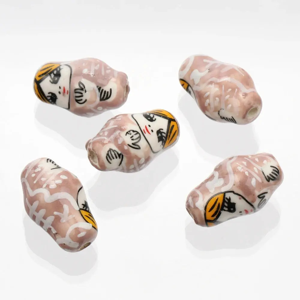 Doll Shape Patterns Ceramic Porcelain Loose Crafts Beads - USMJ0260 AliExpress-Dropship
