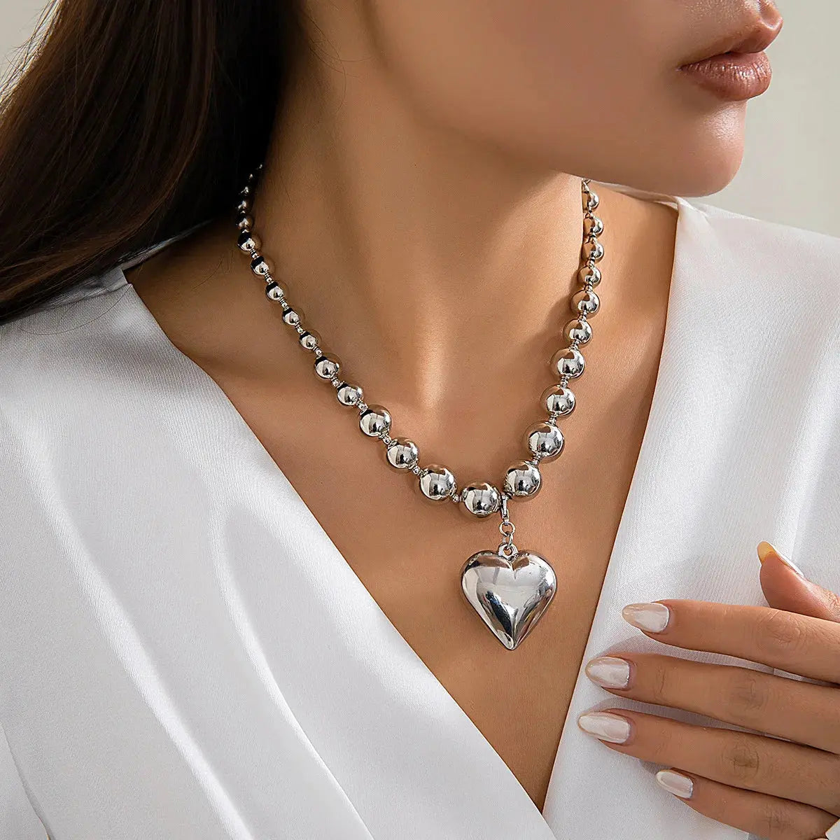 Heart Pendant Necklace for Women Trendy Choker Collar - USMJ0274 AliExpress-Dropship